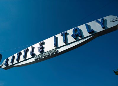 Image of the little italy sign san diego