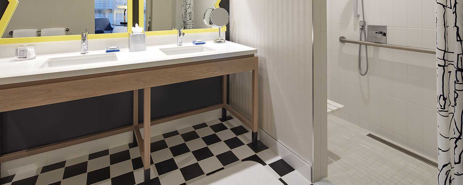 image of accessible rollin shower
